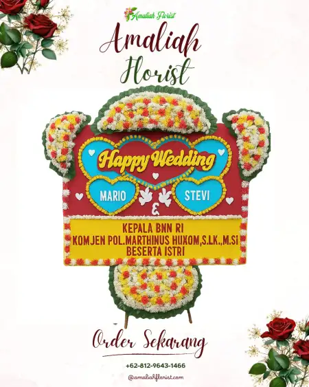 Papan Bunga Pernikahan Gedong Meneng